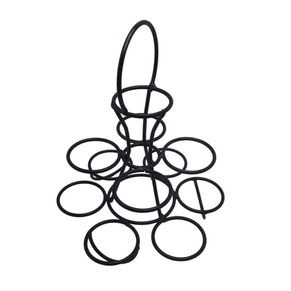 Cupcake Dessert Stand 3 tier 11 Cupcakes Modern Goth Black Metal - Picture 1 of 3